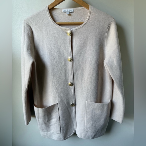 J. Crew Sweaters - J CREW Giselle Sweater Blazer Lady Jacket Cardigan Old Money Classic‎ Neutral S